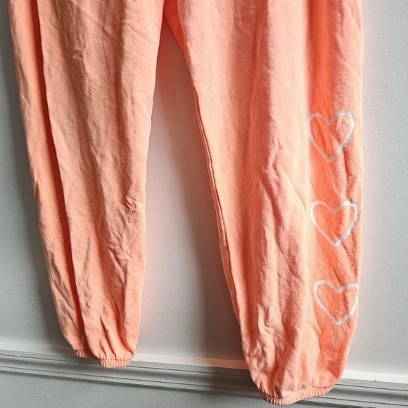 New Sundry Heart Neon Orange Jogger Sweatpants NWT 3/Large - Picture 7 of 10
